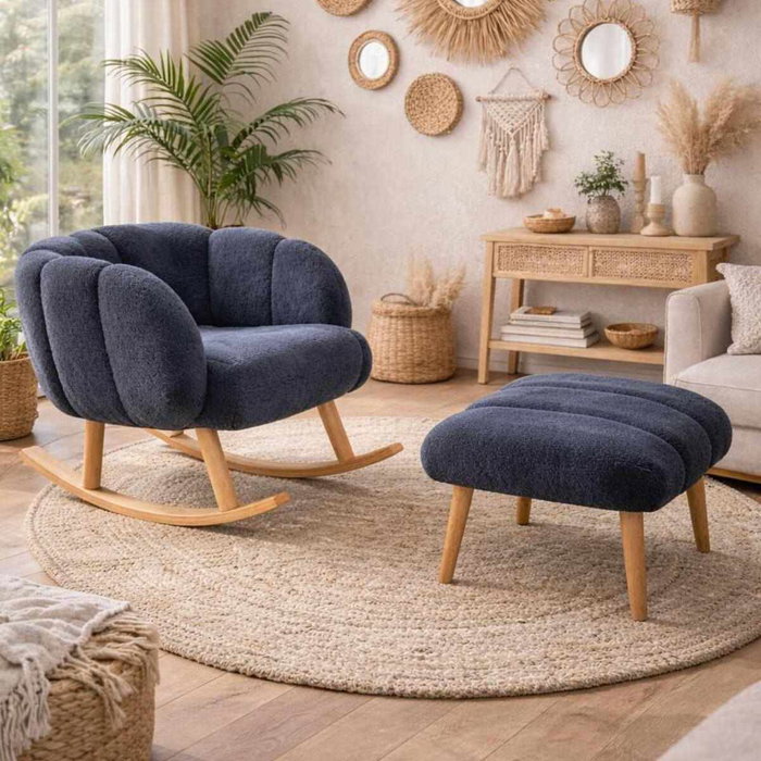 Atelier Del Sofa Conjunto de Sillón y Puff Lotus - Antracita Atelier Del Sofa Conjunto de Sillón y Puff Lotus - Antracita
